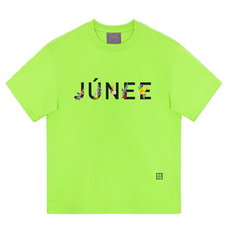 JÚNEE | Unisex Organic Cotton Floral Logo Tee Shirt ( 5 colours)